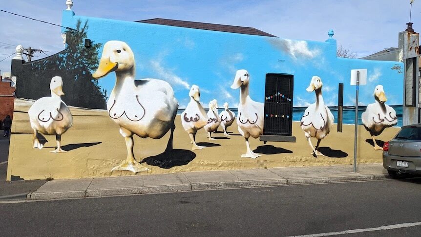 Kensington Ducks mural defaced with graffiti